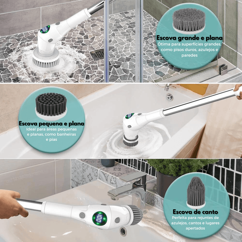 Escova de limpeza elétrica Multifuncional