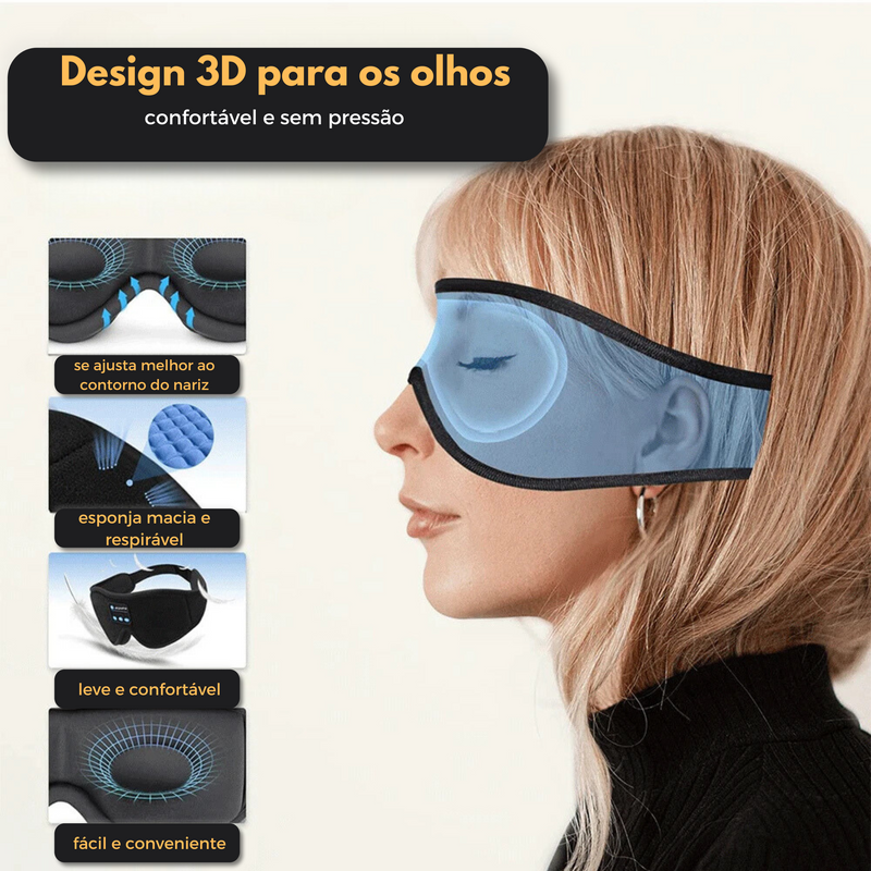 Máscara de Sono com Musica