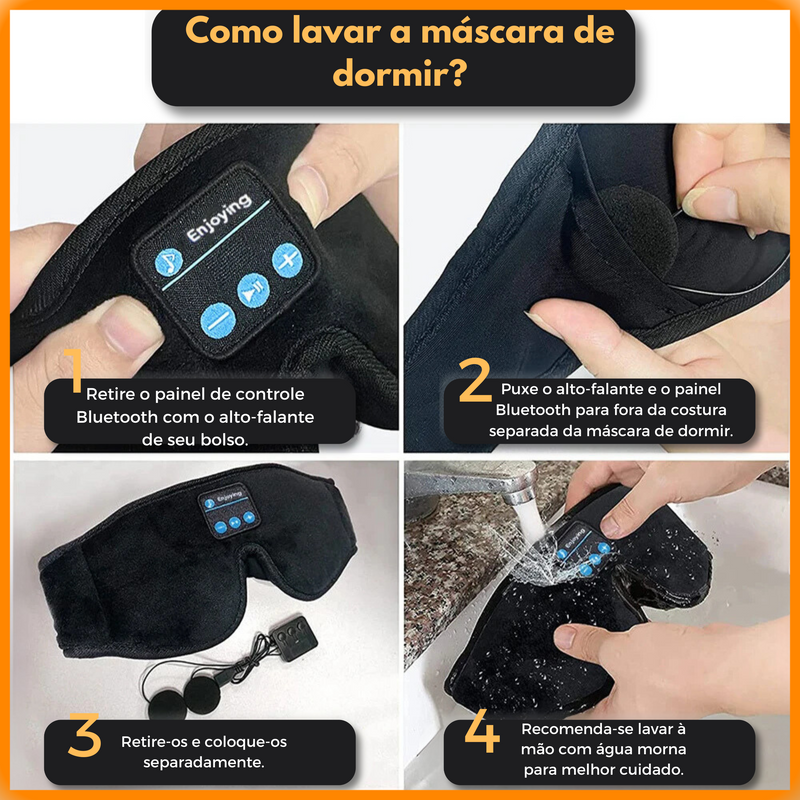 Máscara de Sono com Musica