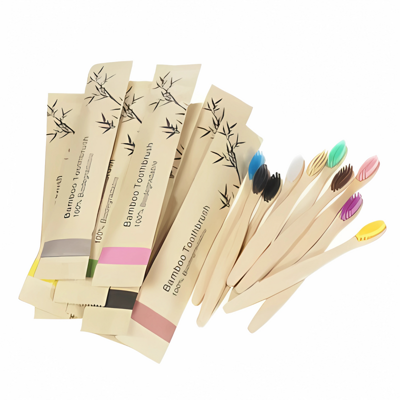 Conjunto de escovas de bambu