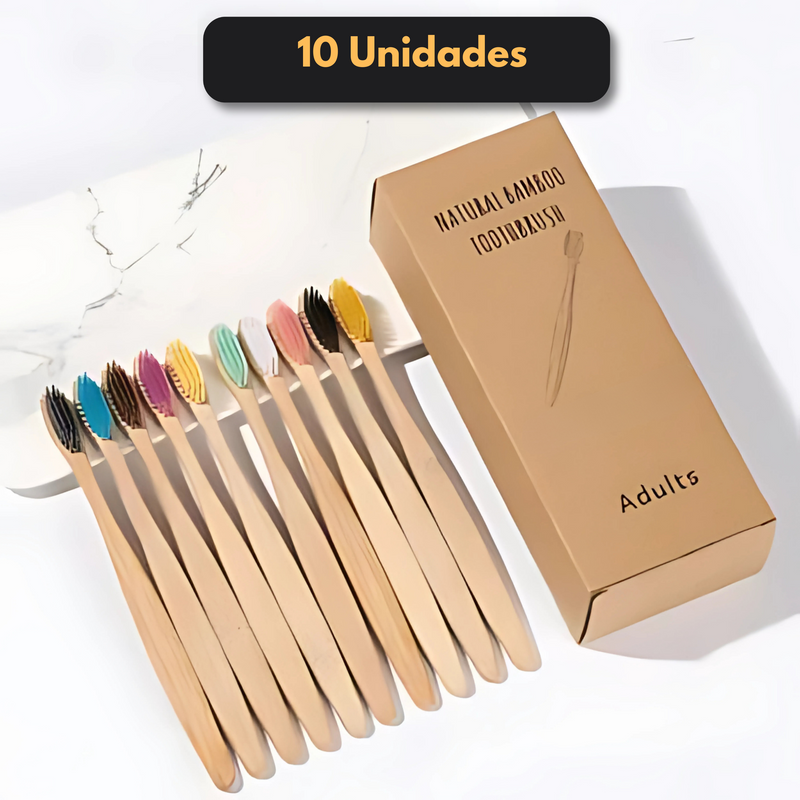 Conjunto de escovas de bambu
