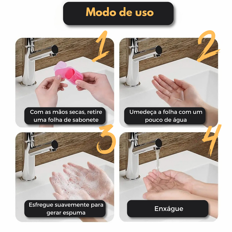 Sabonete de papel portátil perfumado