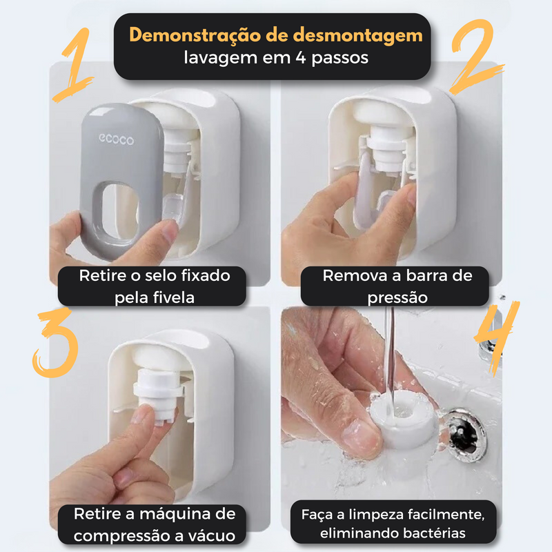 Dispensador automático de pasta de dentes