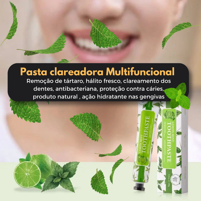 Pasta clareadora natural com menta (Compre 1 Leve 2)
