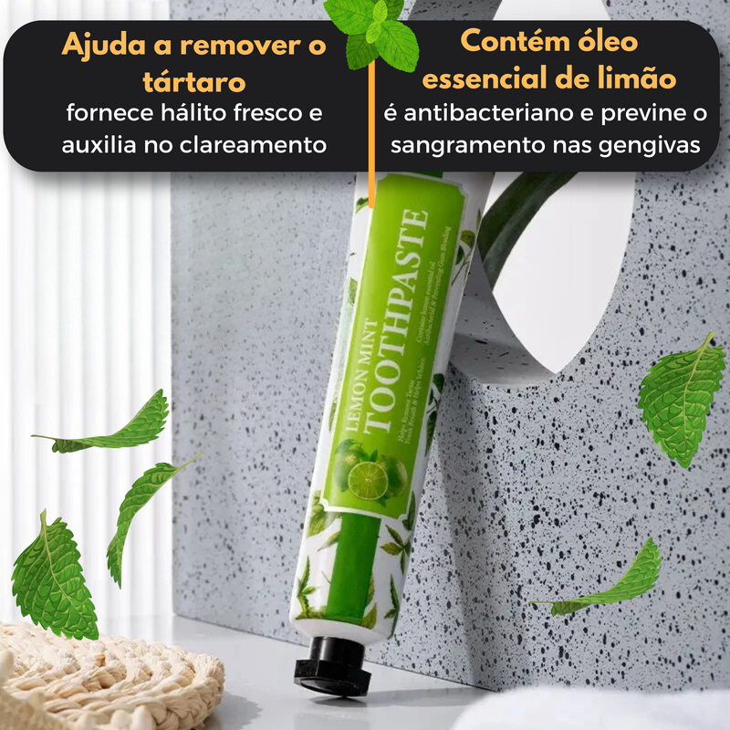 Pasta clareadora natural com menta (Compre 1 Leve 2)