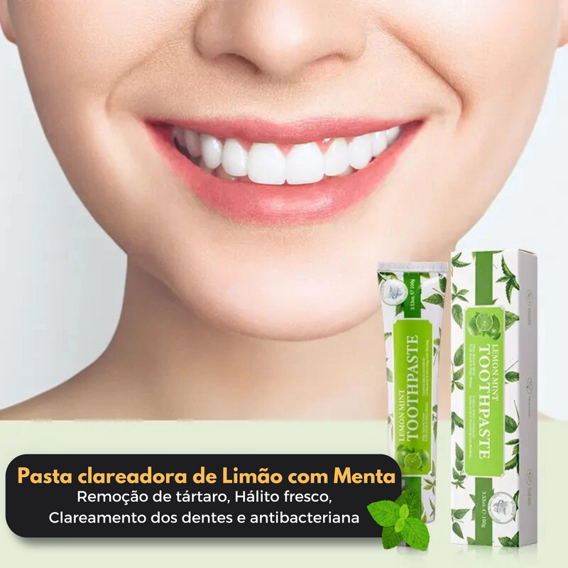 Pasta clareadora natural com menta (Compre 1 Leve 2)