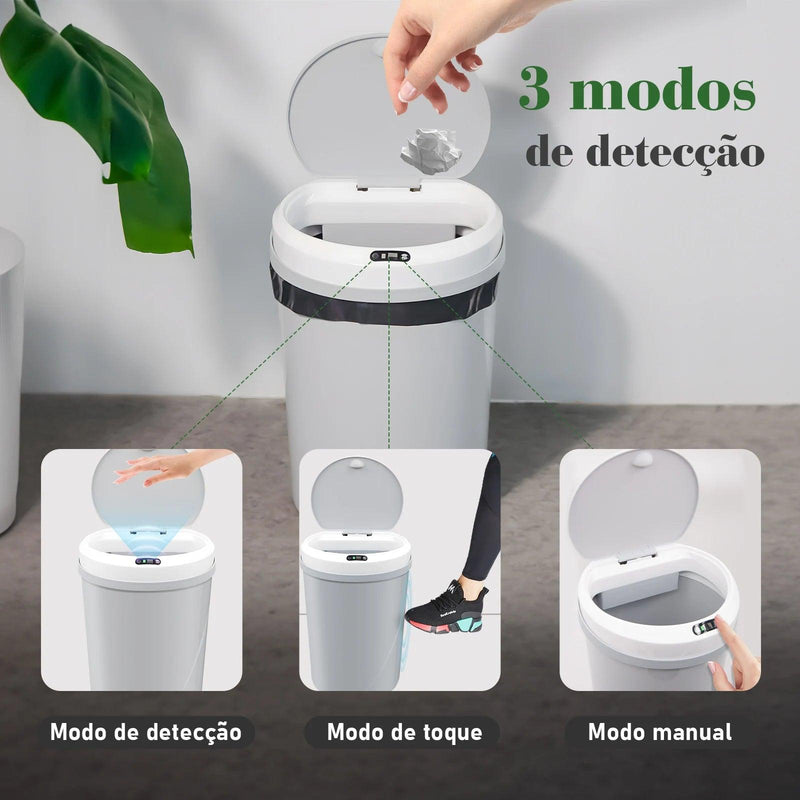 Lata de lixo com sensor de movimento