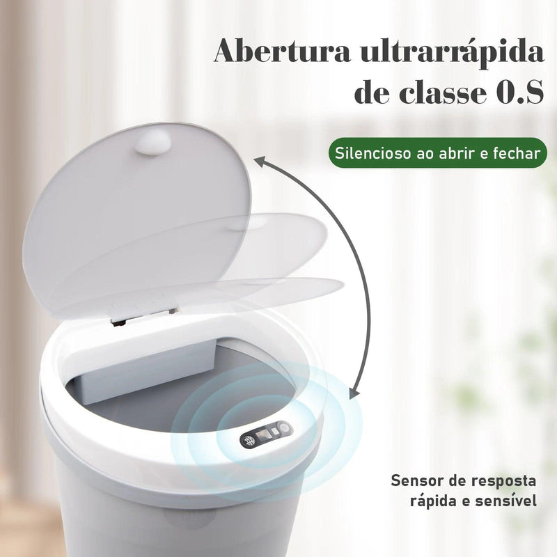 Lata de lixo com sensor de movimento