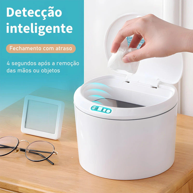 Lata de lixo com sensor de movimento