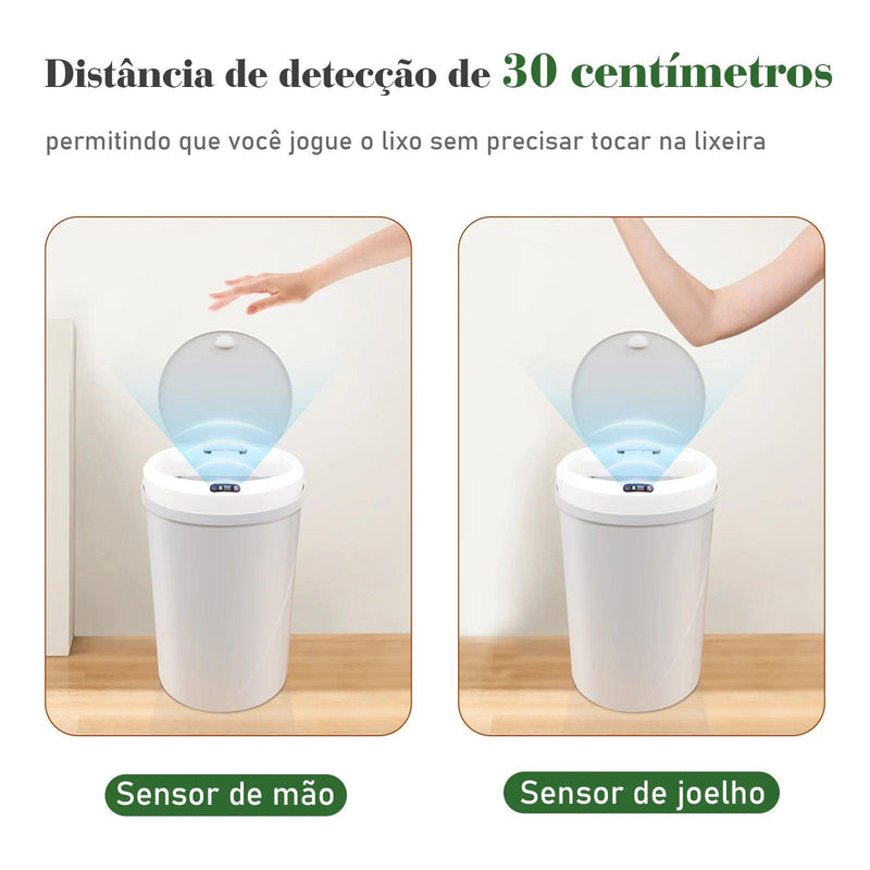 Lata de lixo com sensor de movimento
