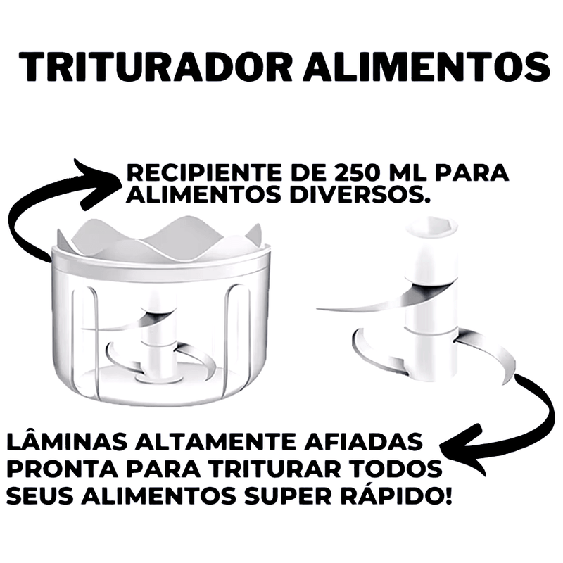 Mini Processador Elétrico de Alimentos